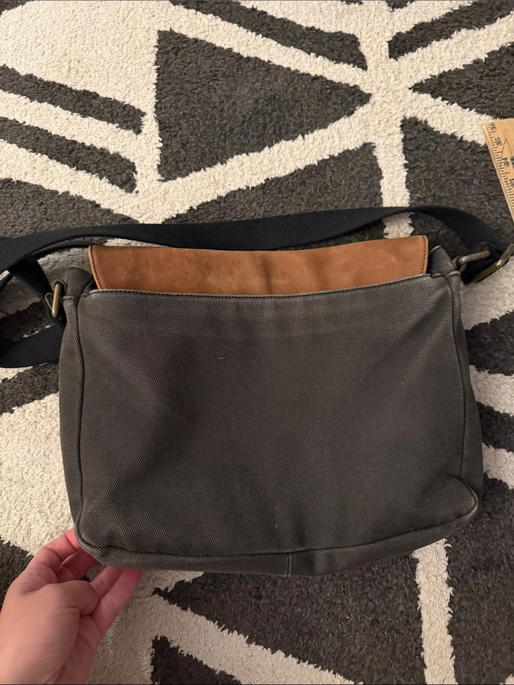 Men’s Leather & Canvas Fossil Workbag